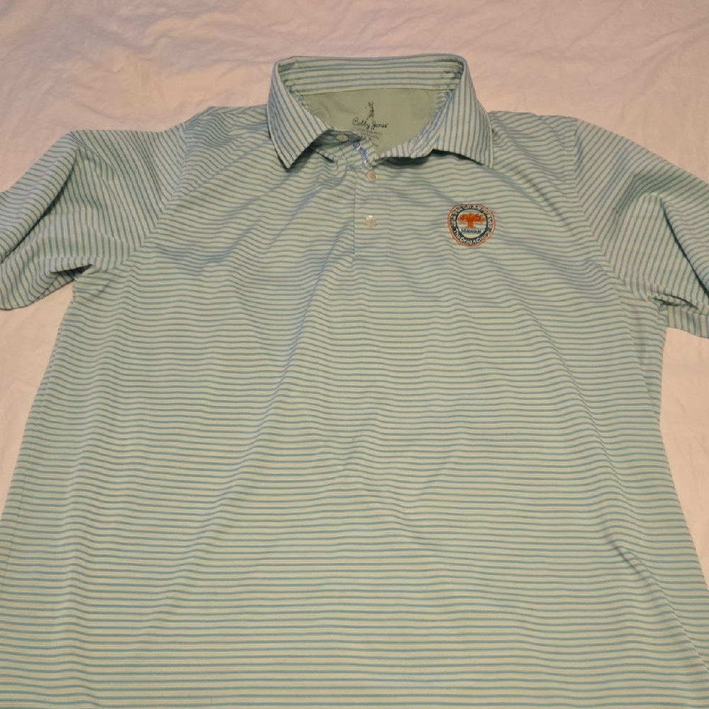 Bobby Jones Light Blue Striped Polo Shirt